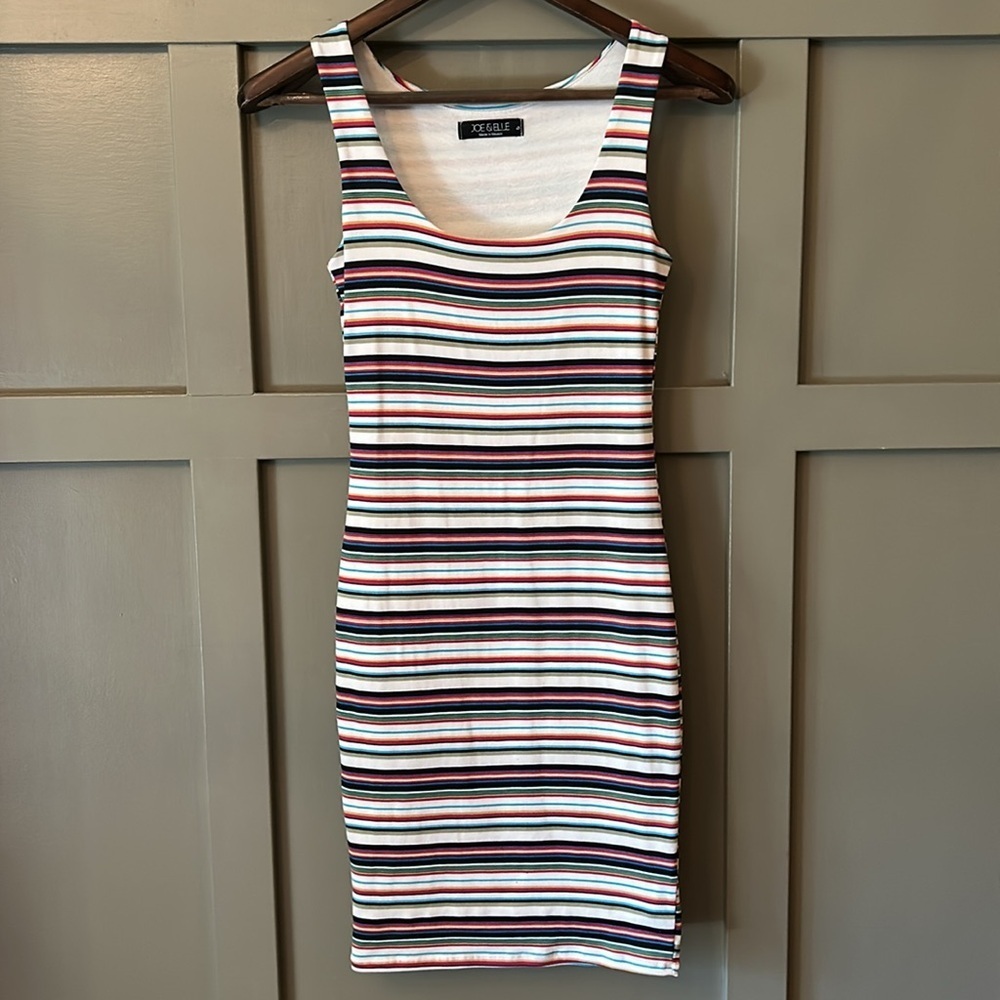 Joe & Elle Multicolor Striped Stretch Jersey Bodycon Dress Sleeveless Size Small